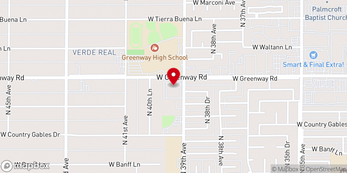 Map showing location of Phoenix Life Church