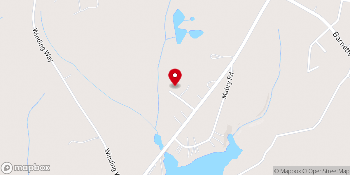 Map showing location of South River Baptist Church