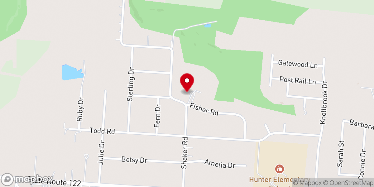 Map showing location of Hope United methodist church