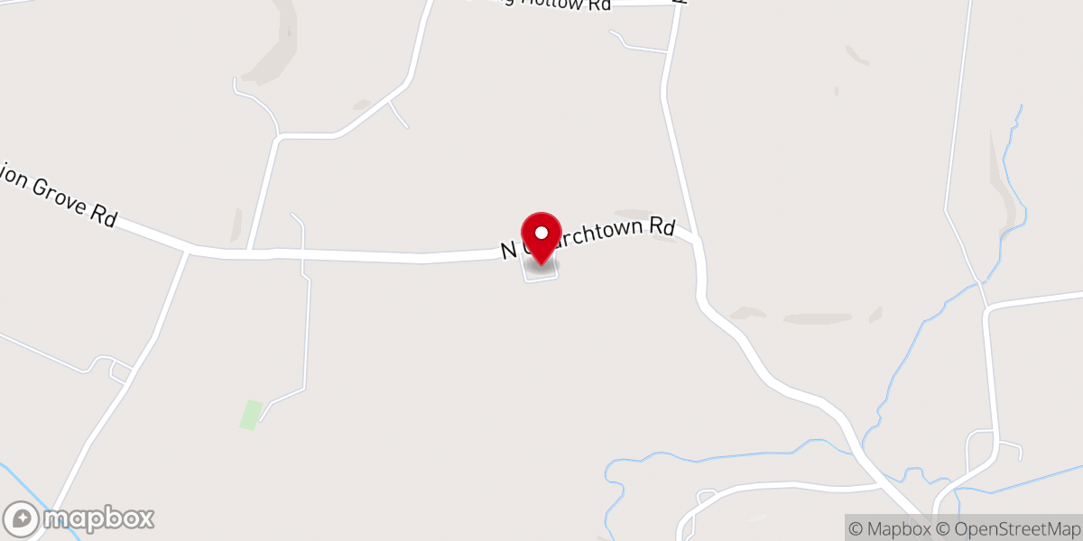 Map showing location of Lichty's Mennonite Church