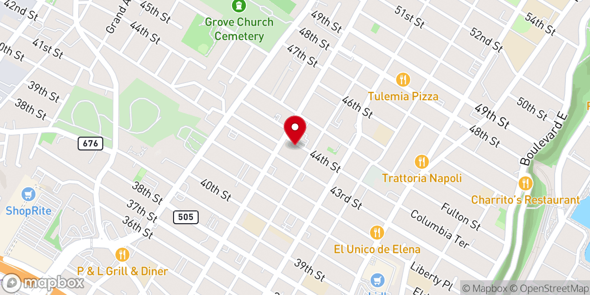 Map showing location of Iglesia Bautista Hispano-Americana