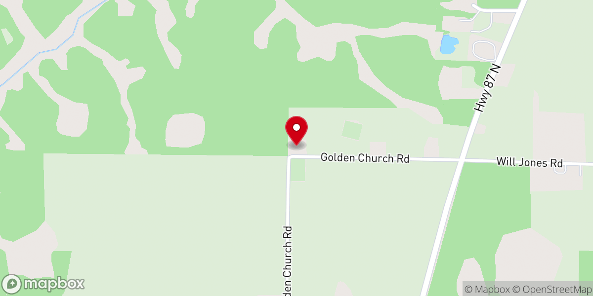 Map showing location of Golden Memorial Holiness Church