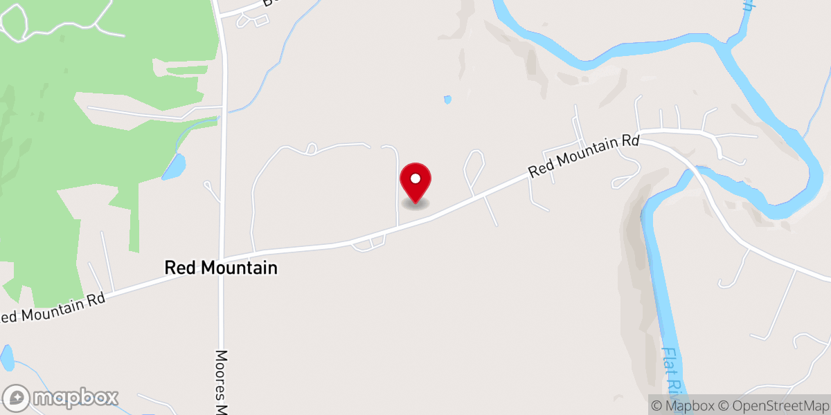Map showing location of New Red Mt Missionary Baptist Church