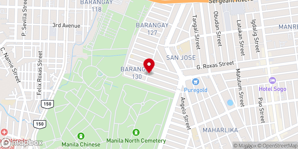 Map showing location of San Jose Parish - Agudo (Diocese of Kalookan)