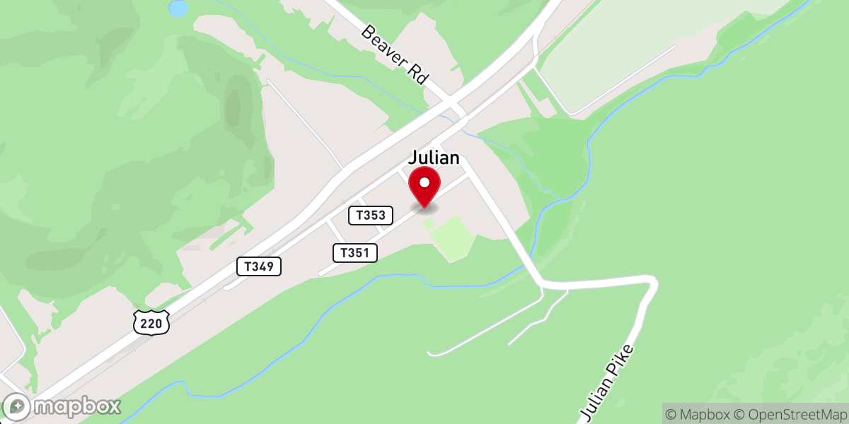 Map showing location of Christ's United Methodist Church