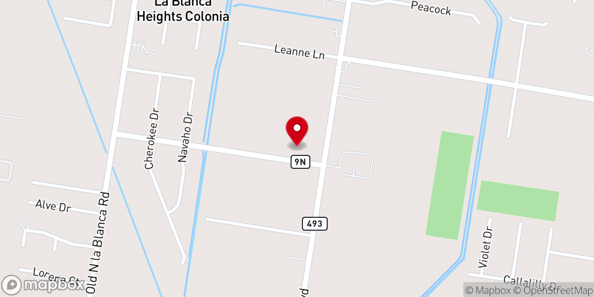 Map showing location of Templo Cristo La Roca