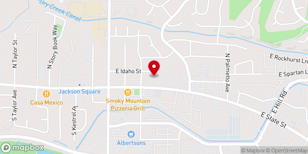 Map showing location of Eagle Senior Center