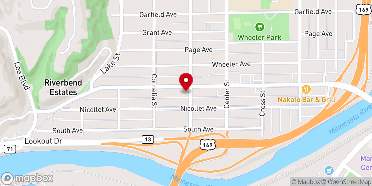 Map showing location of Belgrade Avenue United Methodist