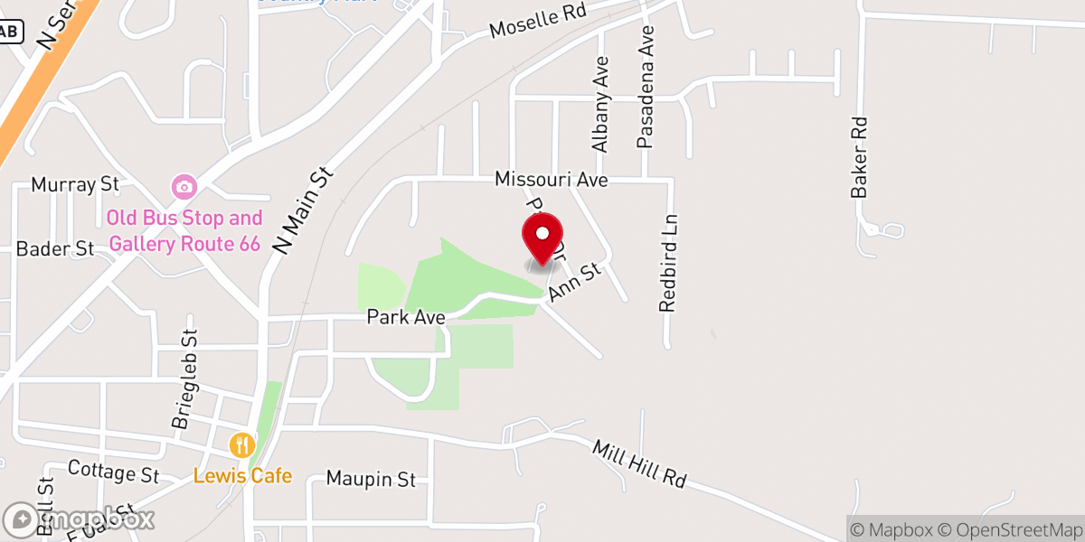 Map showing location of St Clair Southern Baptist Church