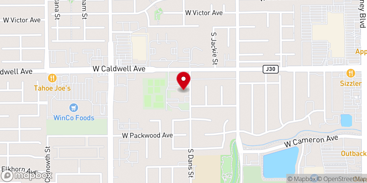 Map showing location of Visalia Nazarene Church