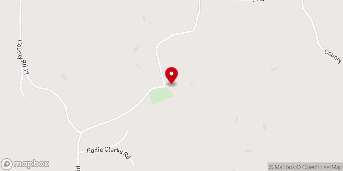 Map showing location of Milligan Springs Church