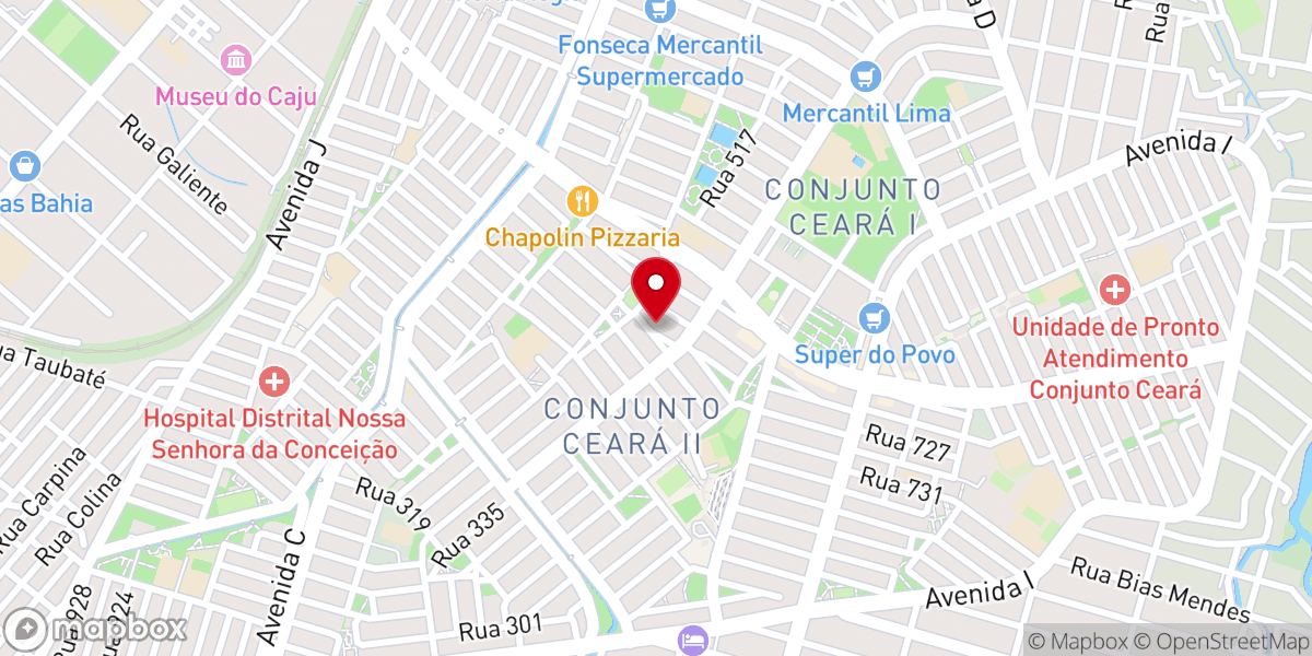 Map showing location of Graça e Paz Church