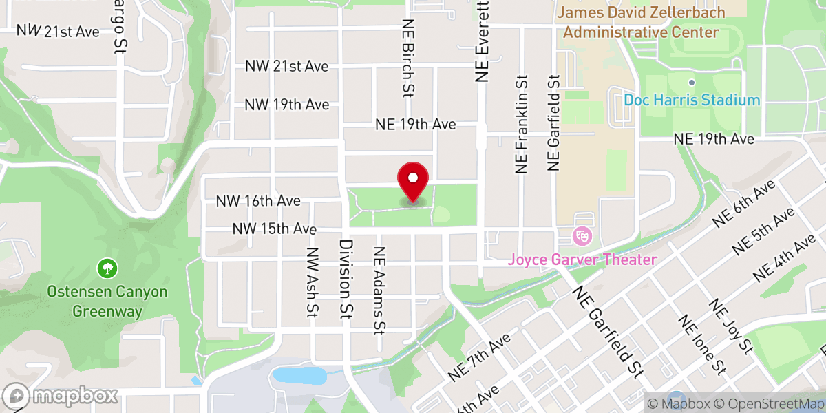 Map showing location of Crown Park