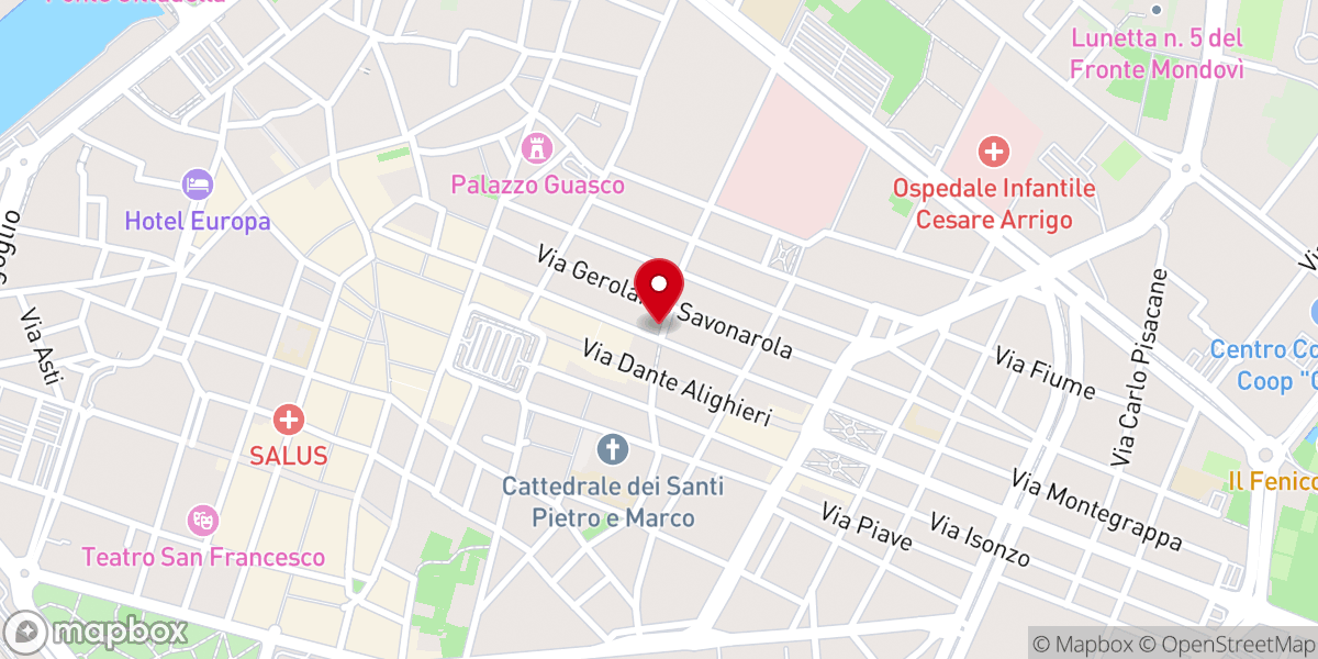 Map showing location of Chiesa dei Santi Sebastiano e Dalmazzo