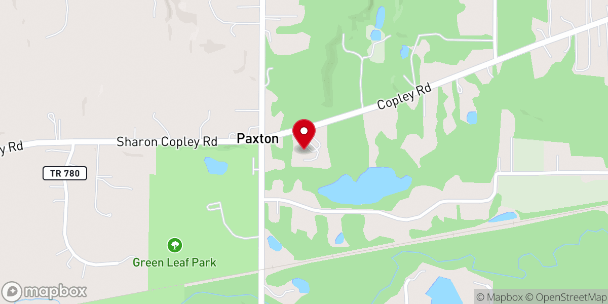Map showing location of West Akron acc