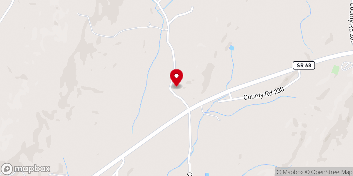 Map showing location of Community Baptist Church