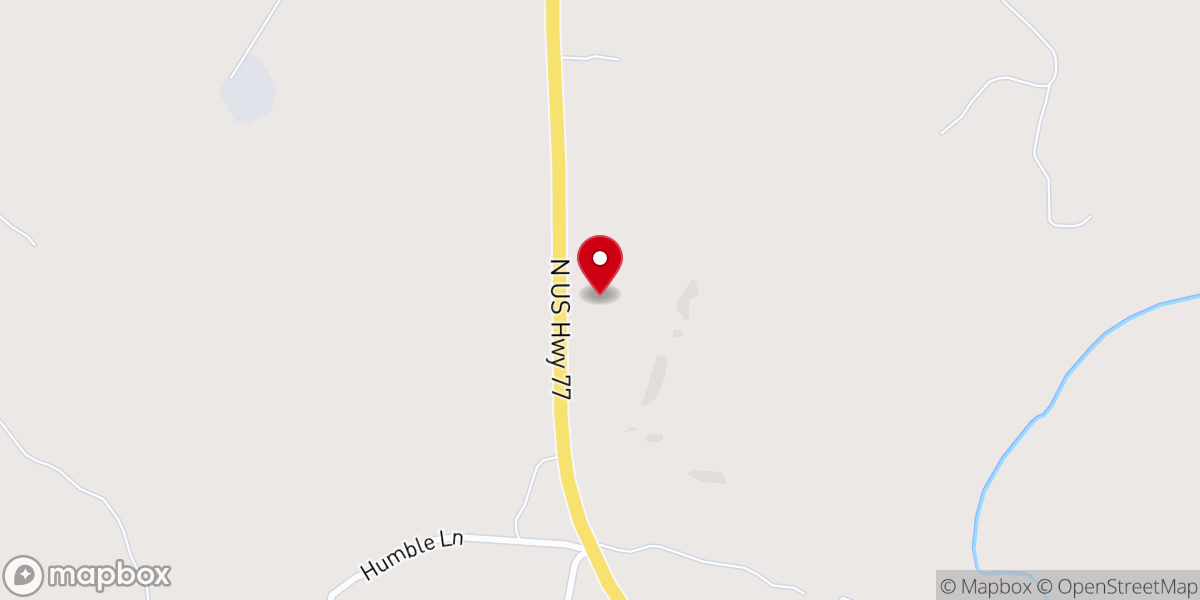Map showing location of Camp Lost Pines