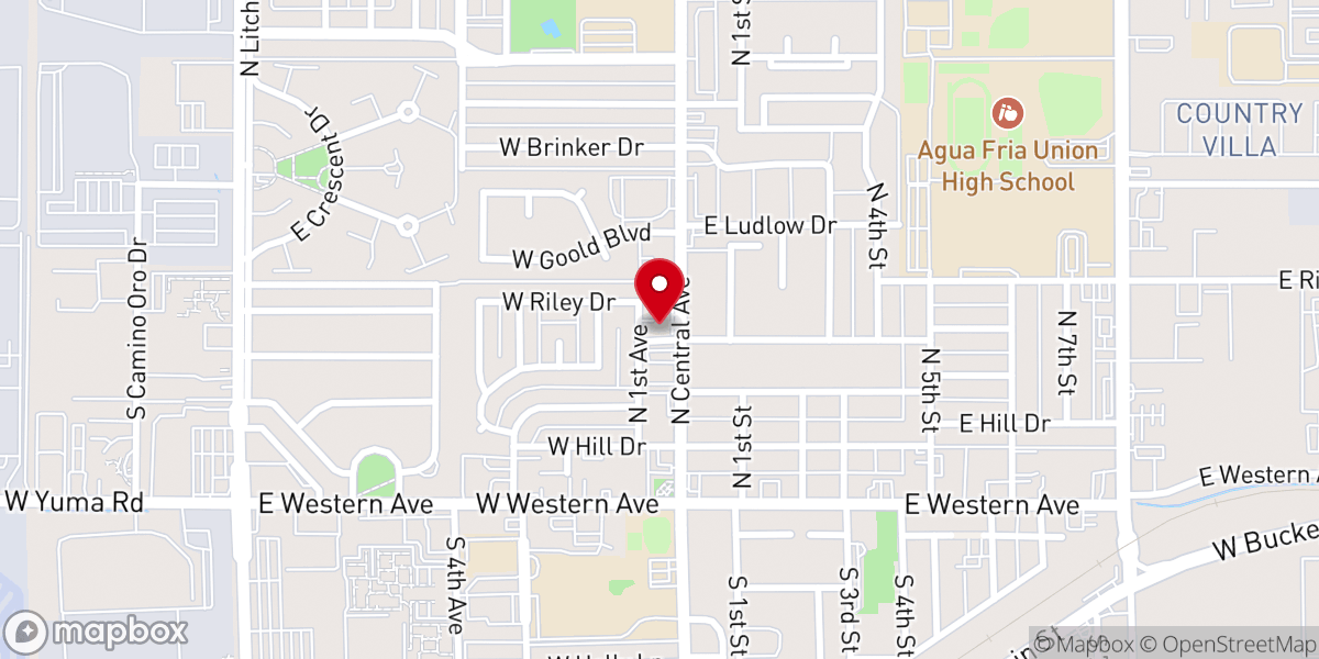 Map showing location of Greater Abiding Peace COGIC