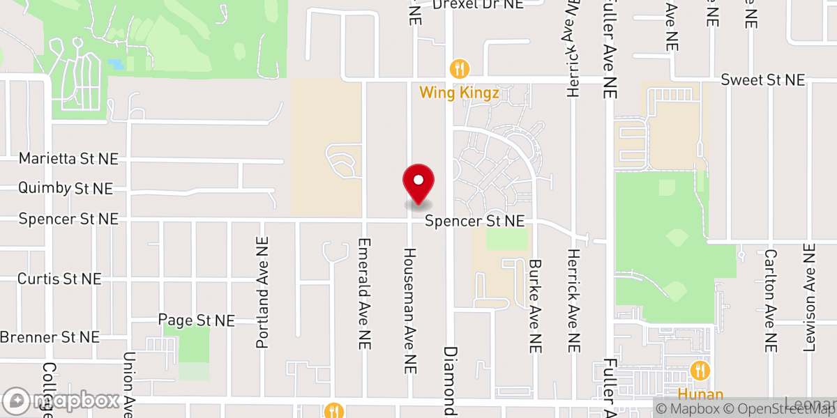 Map showing location of Faith Church of Grand Rapids