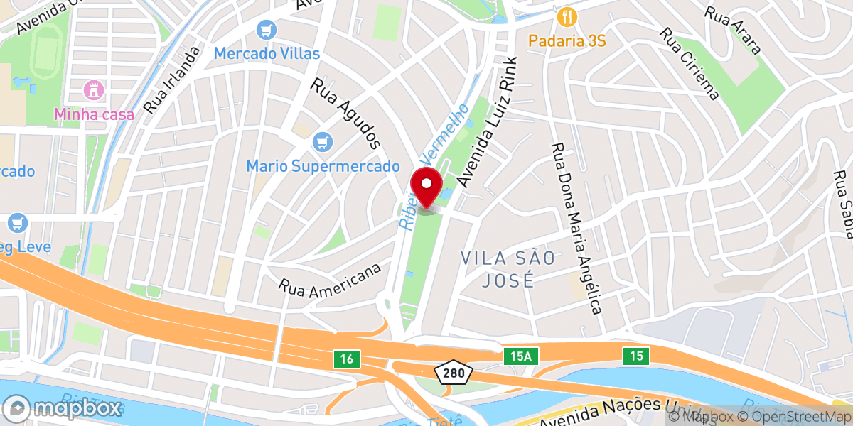 Map showing location of Igreja do Evangelho Ágape