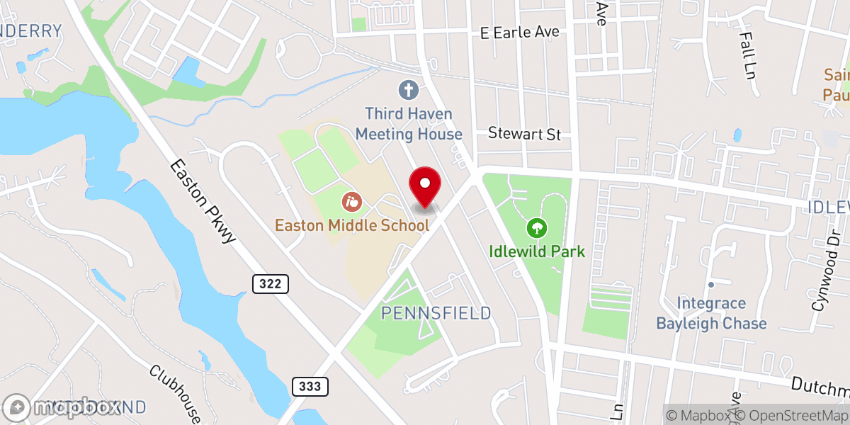 Map showing location of Congregation Beit Tikvah