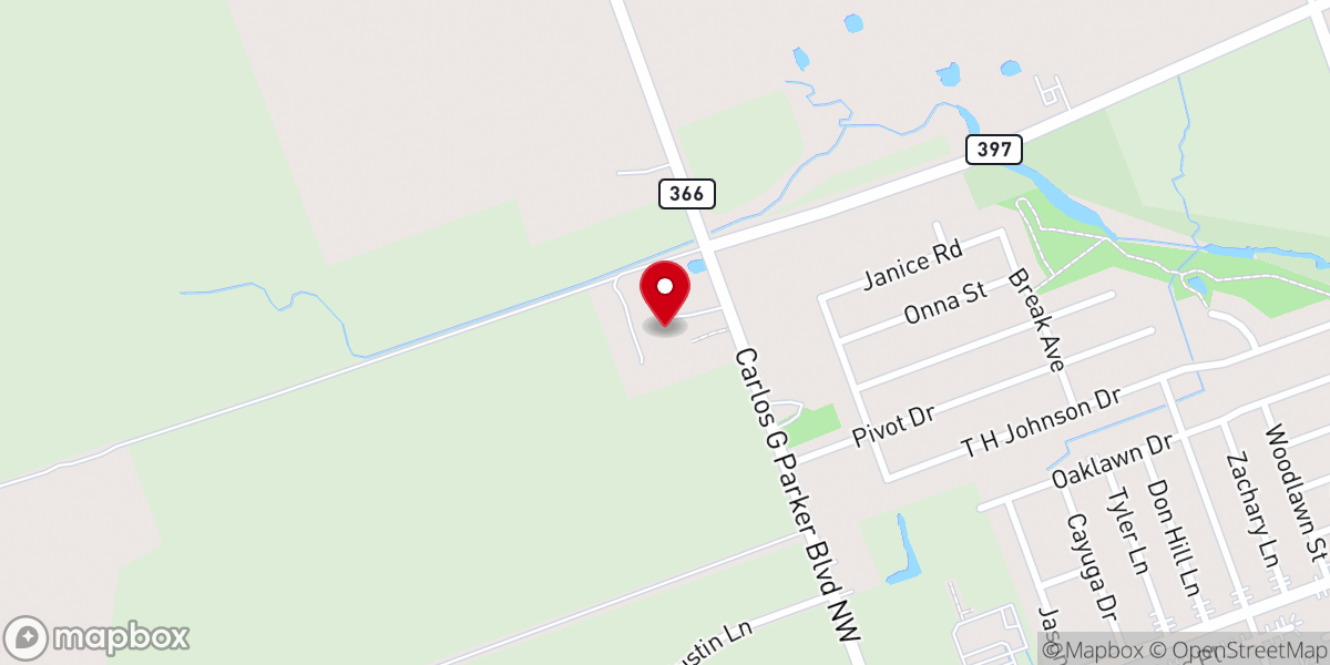 Map showing location of Iglesia Linea de Vida
