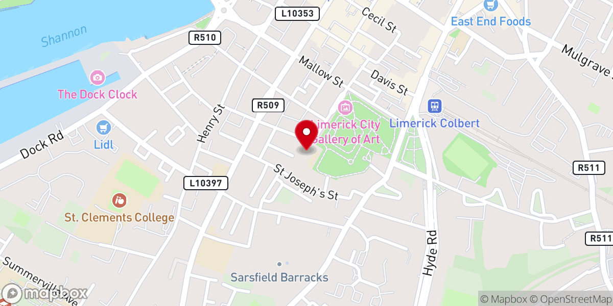 Map showing location of St Michael’s Church of Ireland