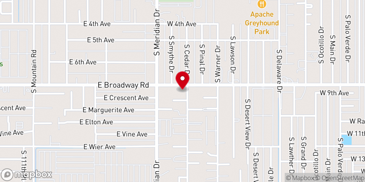 Map showing location of East Valley Church of Christ