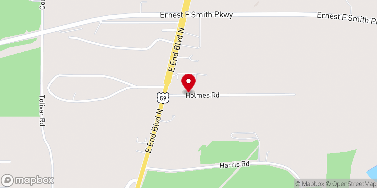 Map showing location of Holmes Church