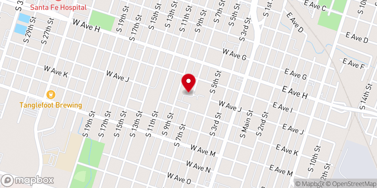 Map showing location of St. Mary's Parish Office