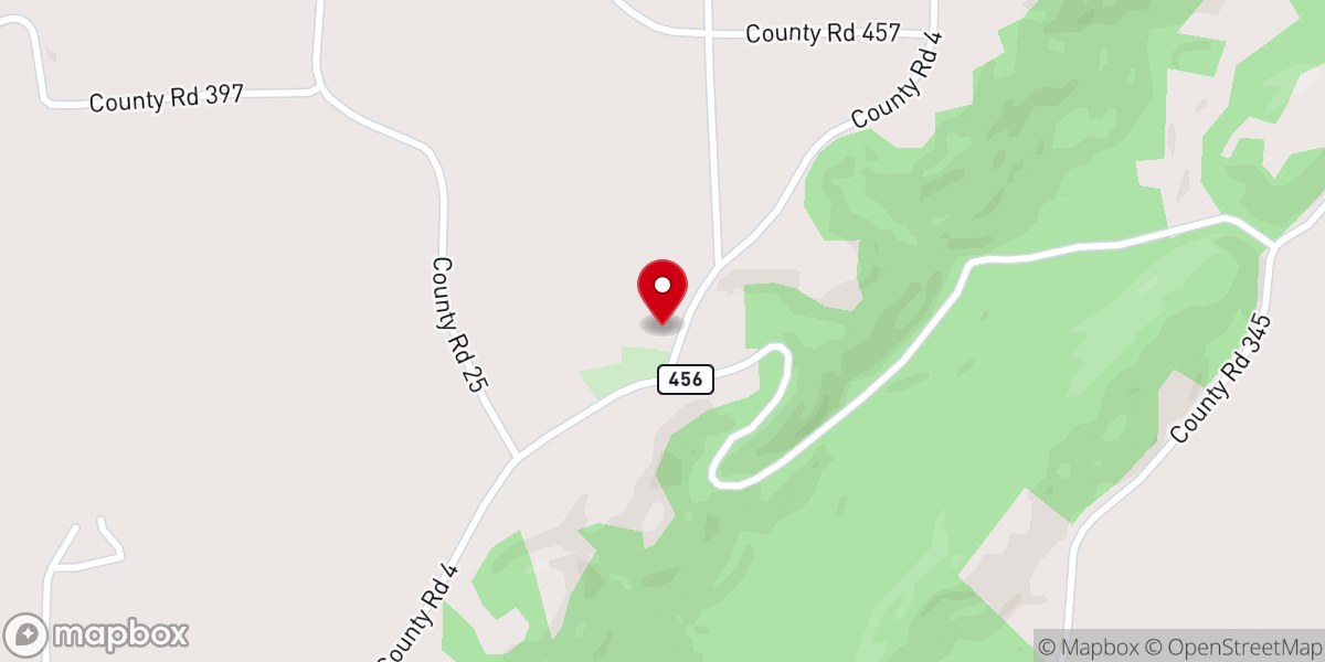 Map showing location of Belcher Chapel