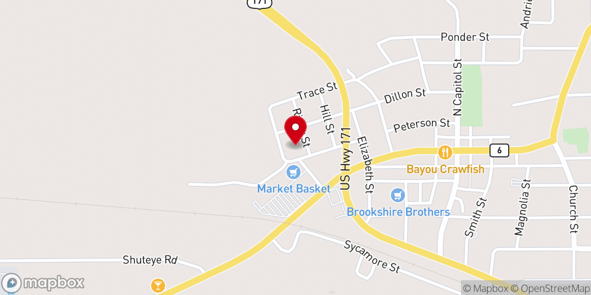 Map showing location of Calvary Baptist Church