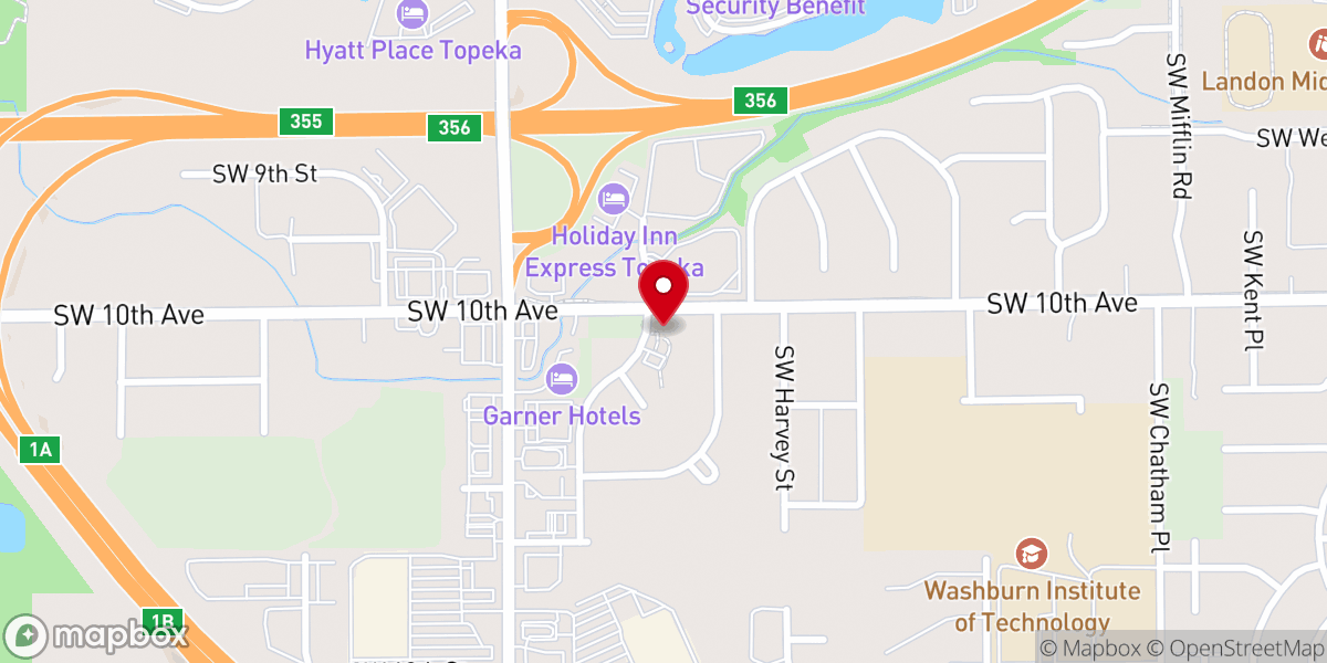Map showing location of Beautiful Saviour Evangelical Lutheran Church