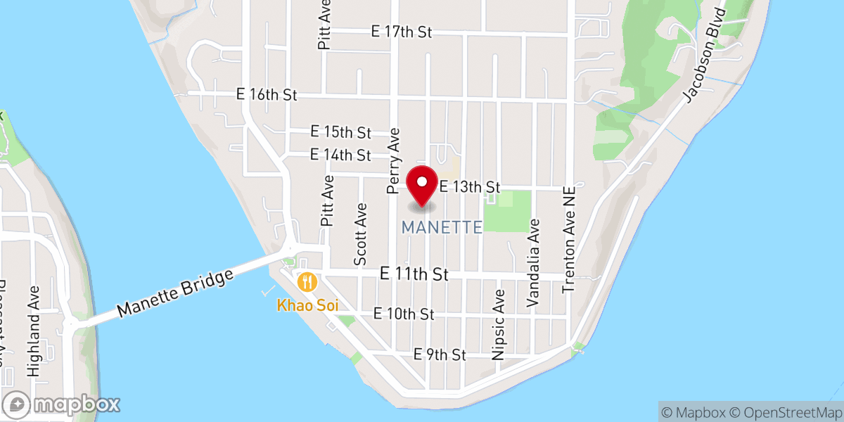 Map showing location of Manette Community Church
