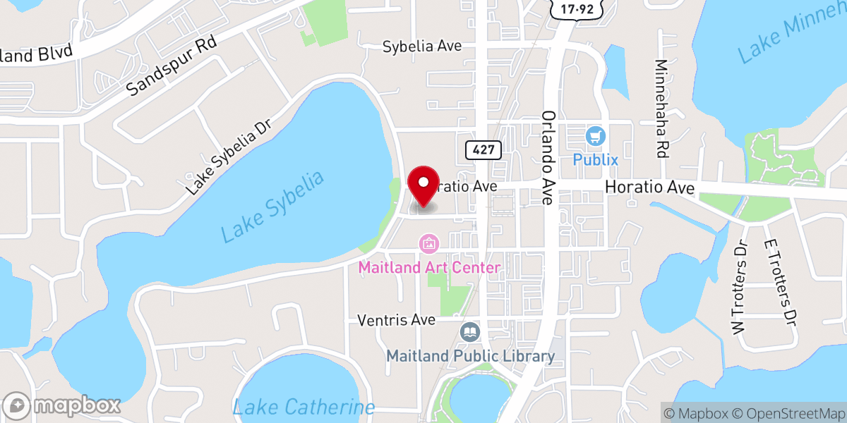 Map showing location of Asbury United Methodist Church