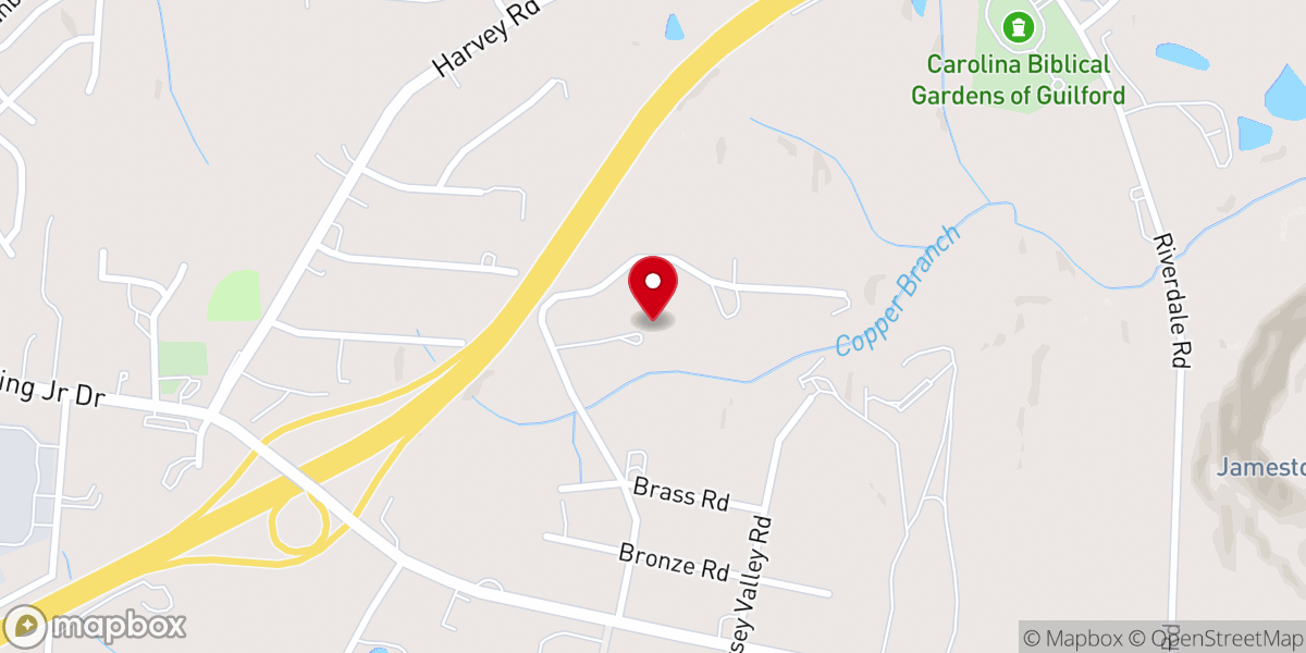 Map showing location of High Point Baptist Camp Meeting