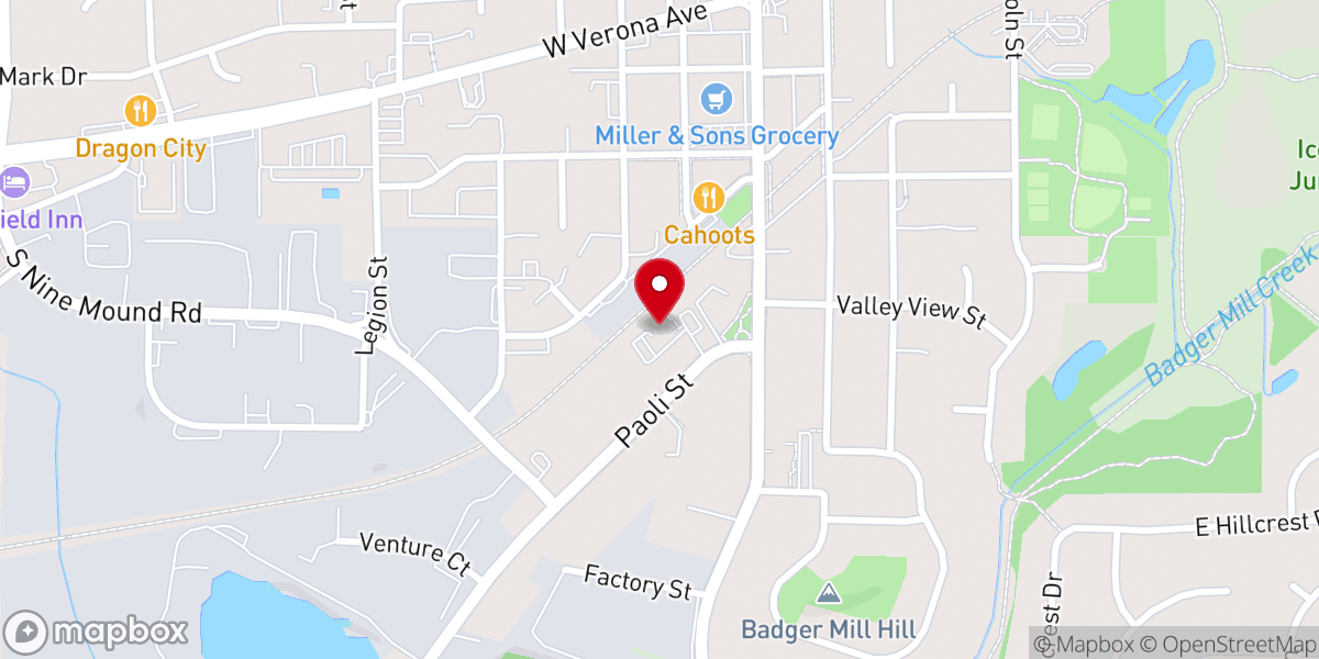 Map showing location of Hometown Community Church