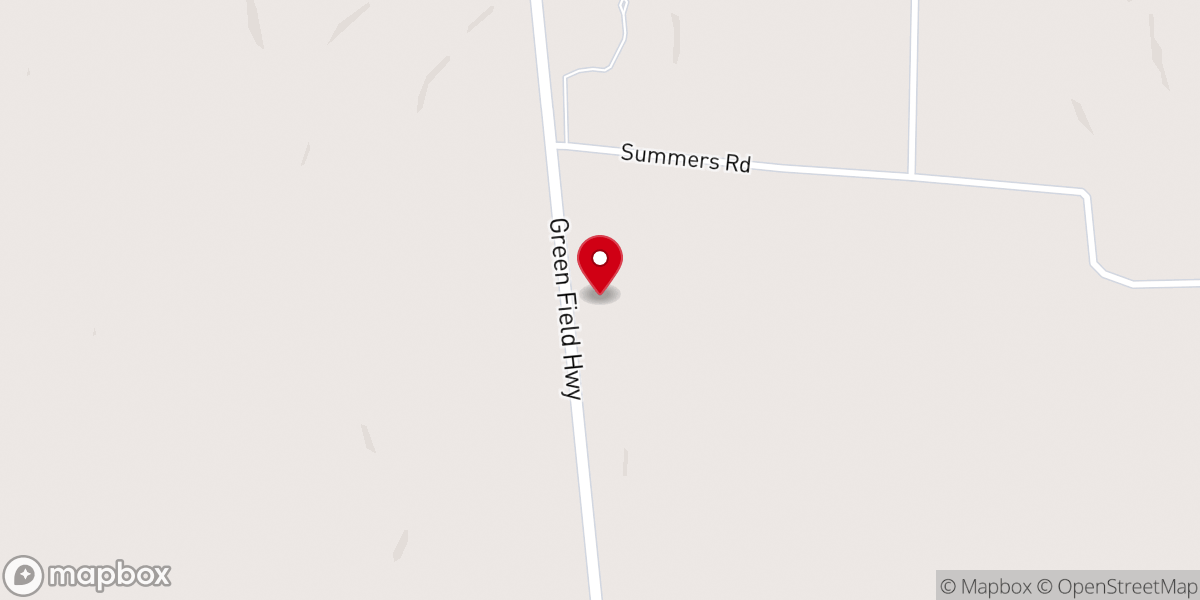 Map showing location of Oak Grove First Baptist Church