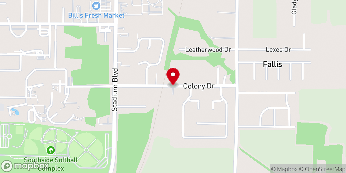 Map showing location of South Ridge General Baptist