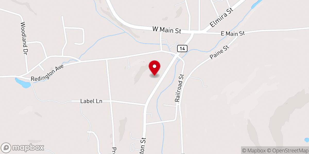 Map showing location of First Baptist Church, Fellowship Hall