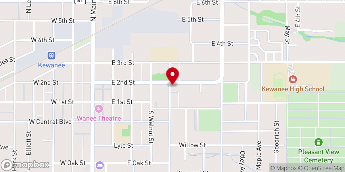 Map showing location of Lutheran Church of the Redeemer