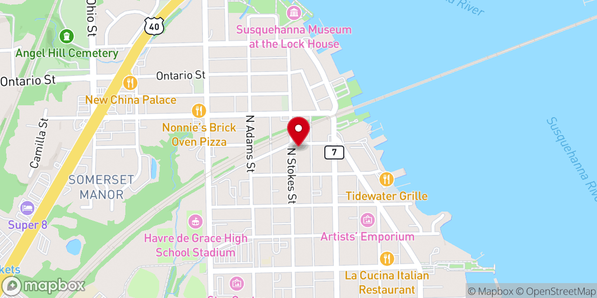 Map showing location of Room at the Cross Mission Church