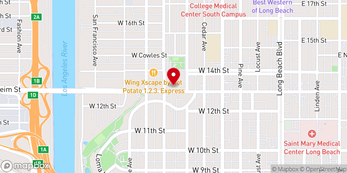 Map showing location of Lagoinha Los Angeles Church