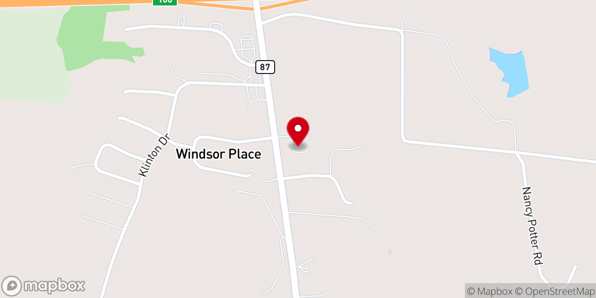 Map showing location of Open Bible Praise Center