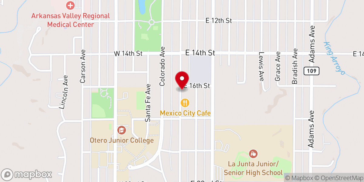 Map showing location of Trinity Lutheran Church