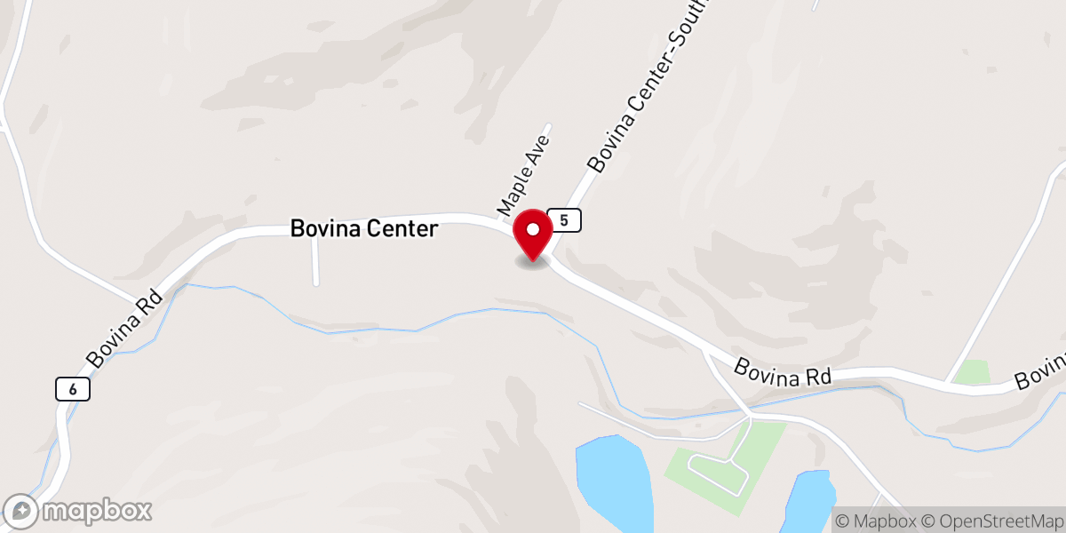 Map showing location of Bovina United Presbyterian Church