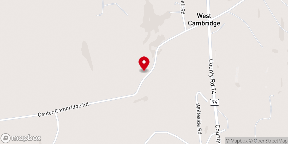 Map showing location of Whiteside Church
