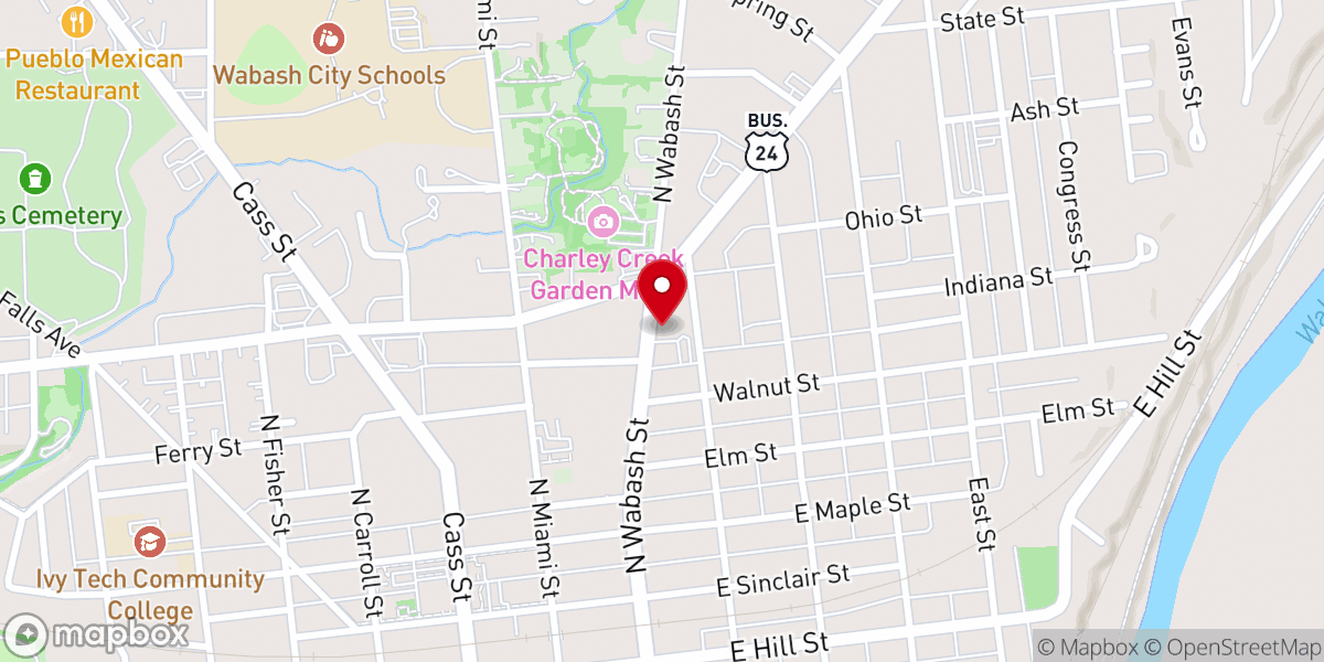Map showing location of Christ United Methodist Church