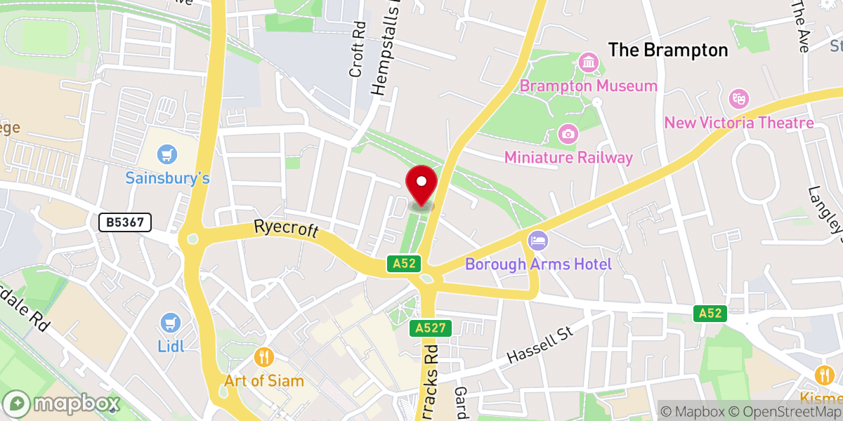 Map showing location of Saint George's Church & Centre