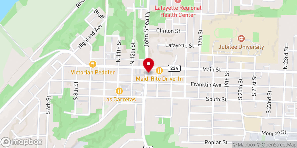 Map showing location of Lexington Historical Museum